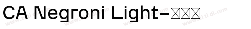CA Negroni Light字体转换